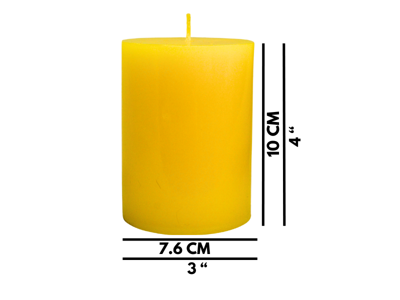 VELA DE INTENCIÓN CILINDRICA AMARILLA